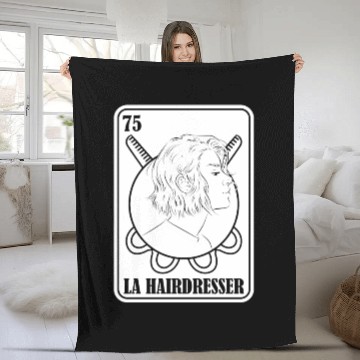 Discover Hairdresser Hairstylist Card Fleece Blankets