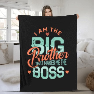 Discover I'm the big brother 2023 pregnancy anouncement boy Fleece Blankets