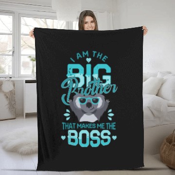Discover I'm the big brother 2023 pregnancy anouncement boy Fleece Blankets