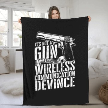 Discover it's not a gun It’s a high speed wireless Fleece Blankets
