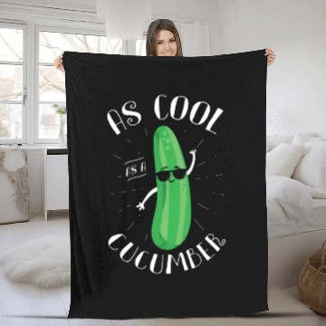 Discover As Cool As Cucumber Vegetarian Vegetable Vegan Fleece Blankets