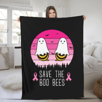 Discover Save the Boo Bees Breast Cancer Awareness Fleece Blankets