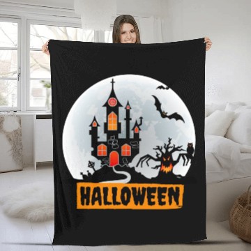 Discover Halloween night story series Fleece Blankets