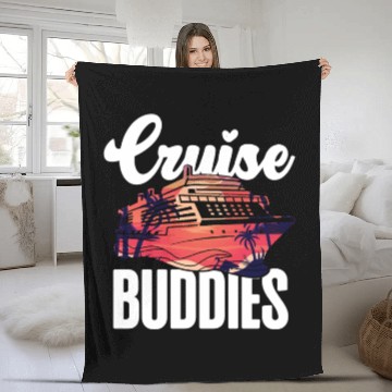 Discover Cruise Ship Vacation Friends Girl Fleece Blankets