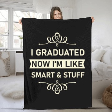 Discover Funny College High School Graduation Gift Senior Fleece Blankets