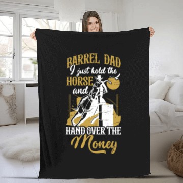 Discover Barrel Racing Rodeo Equestrian Horse Barrel Racer Fleece Blankets