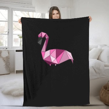 Discover Flamingo geometrisch Fleece Blankets