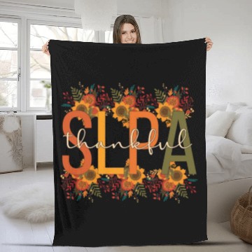 Discover Speech Language Pathologist Assistant Thanksgiving Fleece Blankets