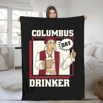 Discover Columbus Day 1492 Fleece Blankets