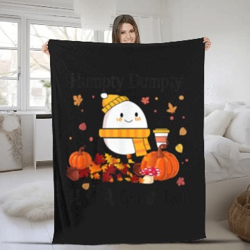 Discover Humpty Dumpty Had A Great Fall Thanksgiving Autumn Fleece Blankets