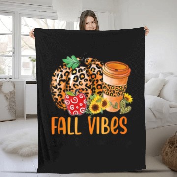 Discover Fall Vibes And That Sped Teacher Life Thanksgiving Fleece Blankets