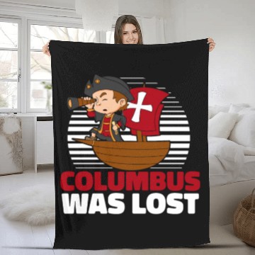 Discover Columbus Day 1492 Fleece Blankets