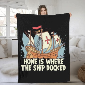 Discover Columbus Day 1492 Fleece Blankets