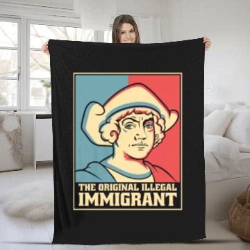 Discover Columbus Day 1492 Fleece Blankets
