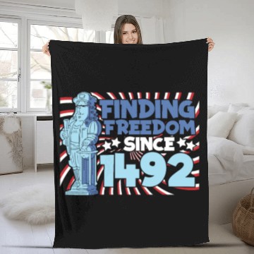 Discover Columbus Day 1492 Fleece Blankets