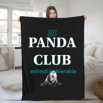 Discover 2023 panda club green Fleece Blankets