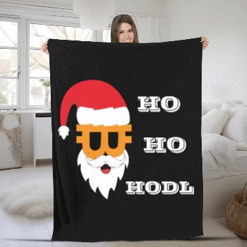 Discover Bitcoin christmas BTC logo Crypto lover Hodl funny Fleece Blankets