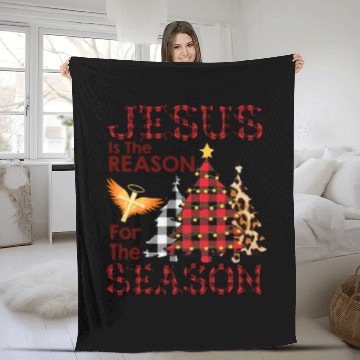 Discover JESUS IS THE REASON FOR THE SEASON Fleece Blankets