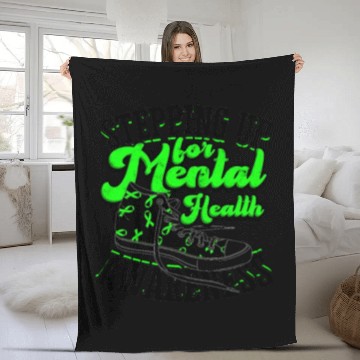 Discover Stepping up for mental health awareness - Fleece Blankets