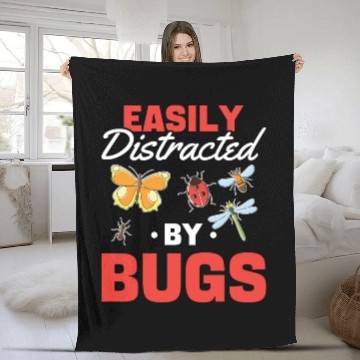 Discover Boys Girls Bug Lover Insects Fleece Blankets