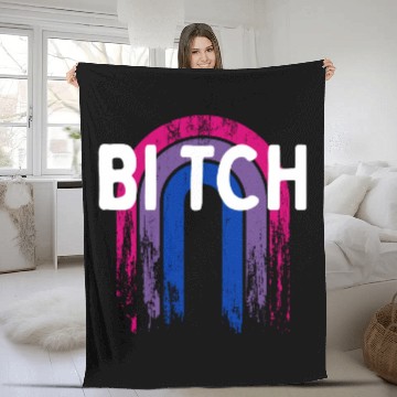 Discover Bi tch Bisexual LGBTQ Bi Pride LGBT Girlfriend Fleece Blankets