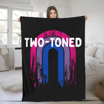 Discover Two-Toned Bisexual LGBTQ Bi Pride Sayings Asexual Fleece Blankets