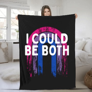 Discover I Could Be Both Bisexual LGBTQ Bi Pride Pansexual Fleece Blankets
