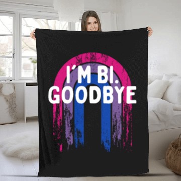 Discover I'm Bi. Goodbye Bisexual LGBTQ Bi Pride LGBT Fleece Blankets