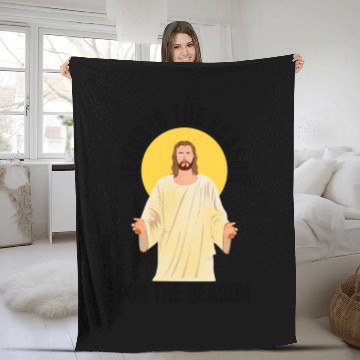 Discover Jesus is the reason for the season Fleece Blankets