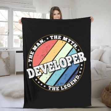 Discover Developer. The man. The myth. The legend. Fleece Blankets