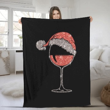 Discover December Alcohol Wine Lover Ugly Christmas Fleece Blankets