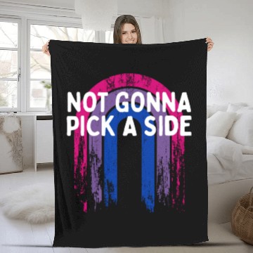 Discover Not Gonna Pick a Side Bisexual LGBTQ Bi Pride Fleece Blankets