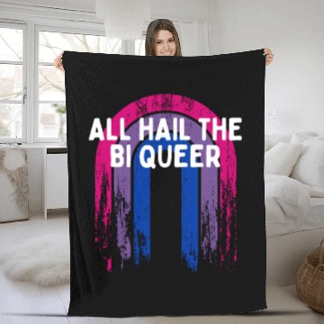 Discover All Hail the Bi Queer Bisexual LGBTQ Bi Pride Fleece Blankets