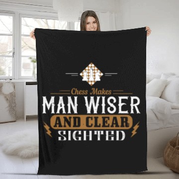 Discover Chess makes man wiser and clear sighted Fleece Blankets