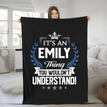 Discover Emily Name Fleece Blankets - Emily Things Name 2 Gift Item