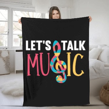 Discover Music Teacher Music Key Fleece Blankets