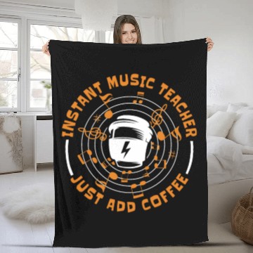 Discover Music Teacher Coffee Fleece Blankets