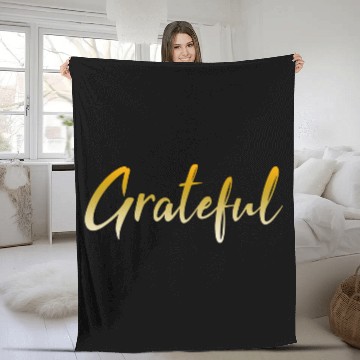 Discover Grateful - Gold FINAL 1 Fleece Blankets