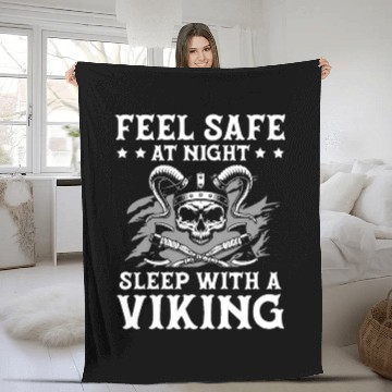 Discover Feel Safe At Night Sleep With A Viking Valhalla Fleece Blankets