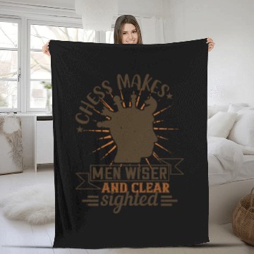 Discover Chess makes men wiser and clear sighted Fleece Blankets
