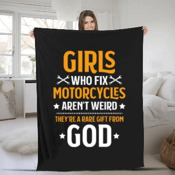 Discover Motorcycle Mechanic Motorbike Mechanic Fleece Blankets