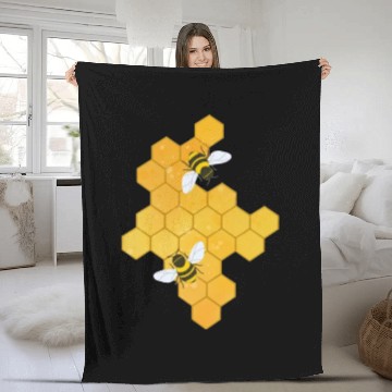 Discover Nature Fly Yellow Fleece Blankets