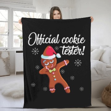 Discover Official Christmas Cookie Tester Fleece Blankets