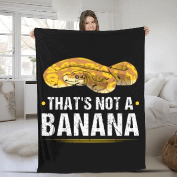 Discover Banana Ball Python Snake Fleece Blankets