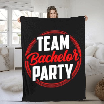 Discover Team Bachelor Party Bride Groom Fleece Blankets