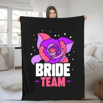 Discover Bride Team Wedding Bachelorette Party Cute Fleece Blankets