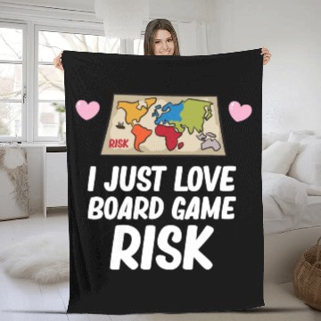 Discover Risk - I just love board game risk Fleece Blankets