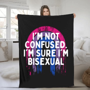 Discover I'm Sure I'm Bisexual Bi Positivity Bi Pride Fleece Blankets