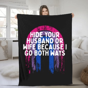 Discover I Go Both Ways Bisexual LGBTQ Bi Pride Sarcastic Fleece Blankets