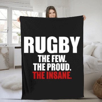 Discover Rugby The Few The Proud The Insane Fleece Blankets